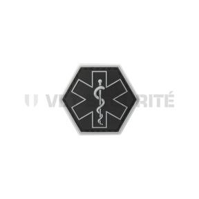 Patch hexagonal paramedisch zwart - JTG