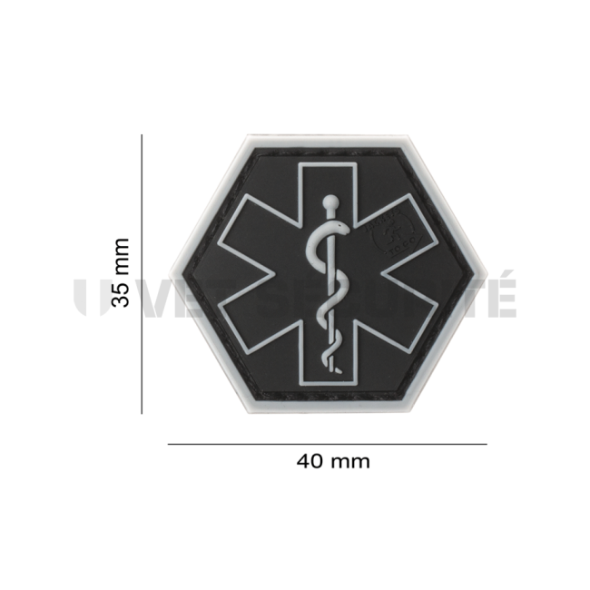 Patch hexagonal paramedical gris - JTG