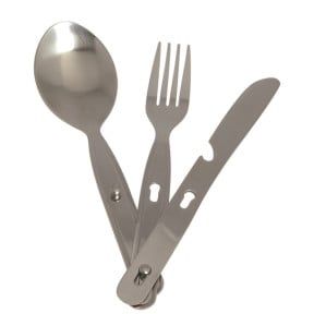 3-delig stalen bestek set - Miltec