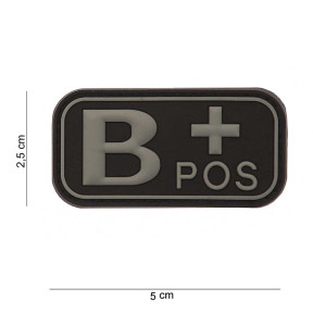 3D PVC-Patch Blutgruppe B+ Schwarz - 101 Inc
