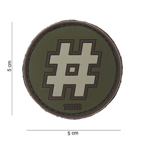 Patch 3D PVC "Hashtag" Groen - 101 Inc