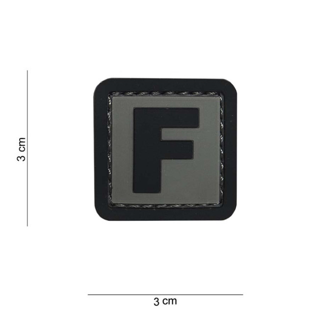 Patch 3D en PVC lettre F - 101 Inc
