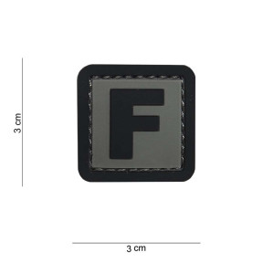 Patch 3D z PVC litera F - 101 Inc