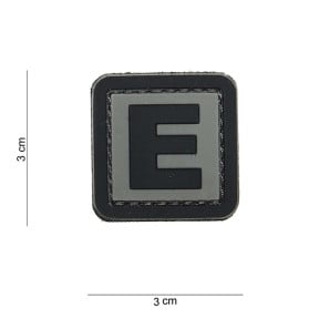 Patch 3D en PVC lettre E - 101 Inc