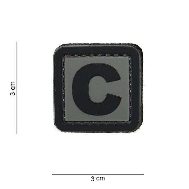 Patch 3D en PVC lettre C - 101 Inc