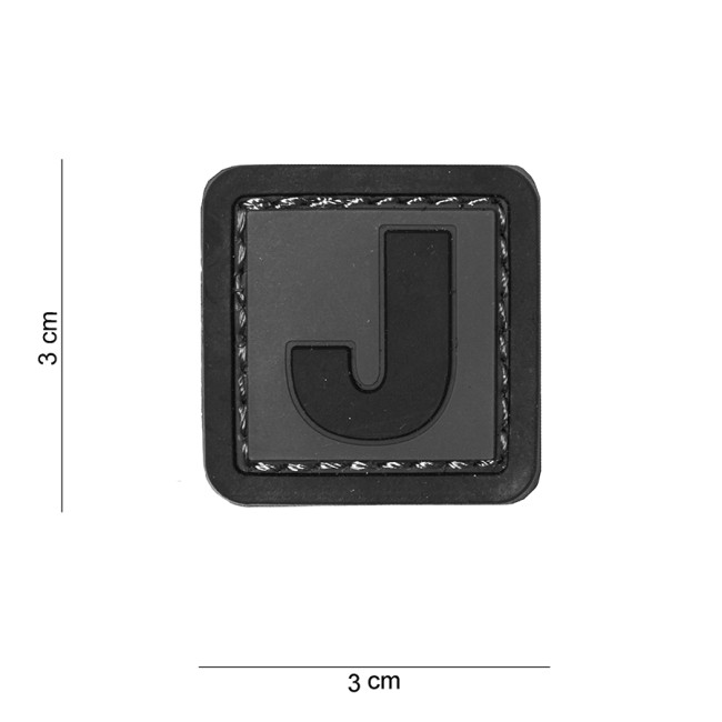 Patch 3D en PVC lettre J - 101 Inc