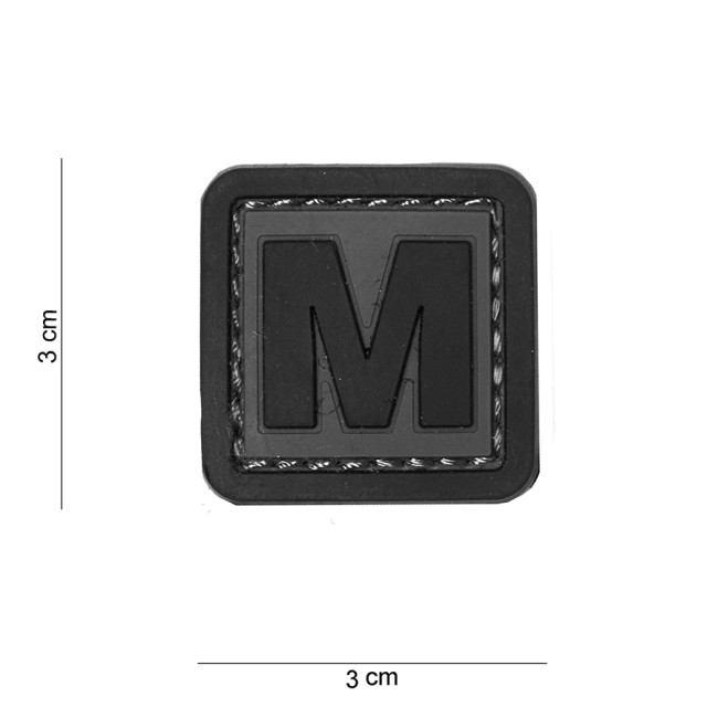 3D PVC patch letter M - 101 Inc