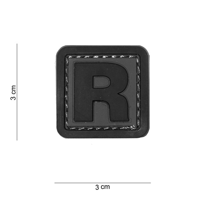Patch 3D en PVC lettre R - 101 Inc