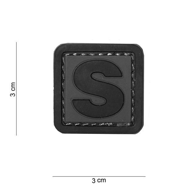 3D PVC-Patch Buchstabe S - 101 Inc
