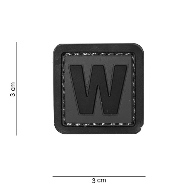 3D PVC patch letter W - 101 Inc