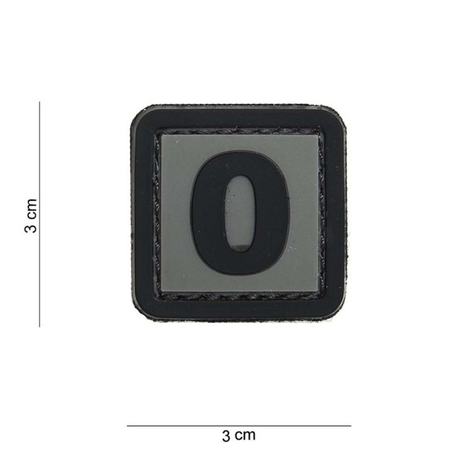3D PVC Patch Cijfer 0 - 101 Inc