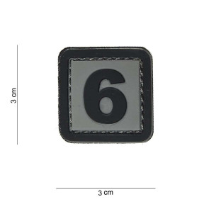 Patch 3D z PVC Cyfra 6 - 101 Inc