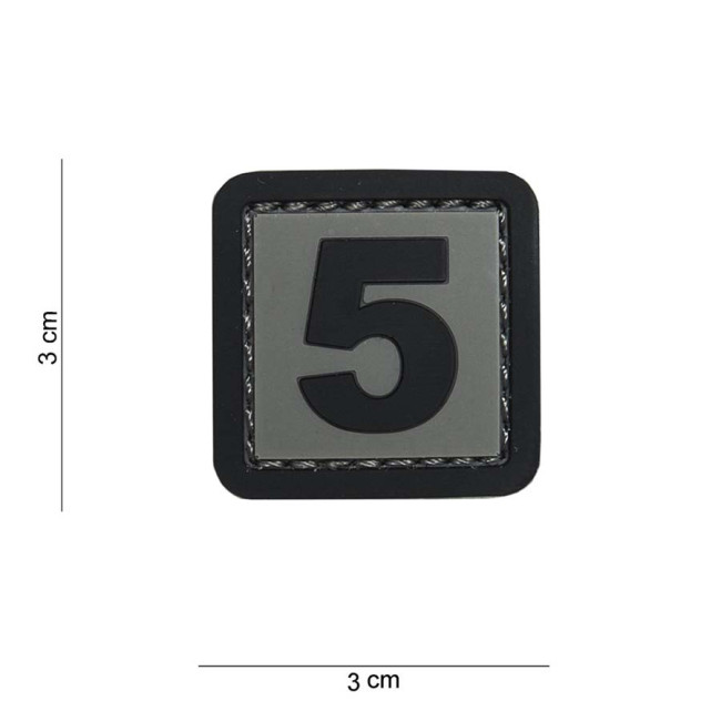 Patch 3D en PVC Chiffre 5 - 101 Inc