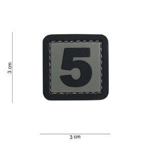 Patch 3D en PVC Chiffre 5 - 101 Inc