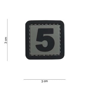 Patch 3D en PVC Chiffre 5 - 101 Inc
