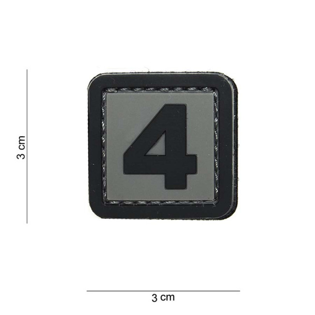 Patch 3D en PVC Chiffre 4 - 101 Inc