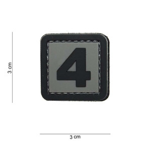 Naszywka 3D z PVC Cyfra 4 - 101 Inc