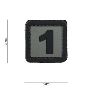 Patch 3D en PVC Chiffre 1 - 101 Inc