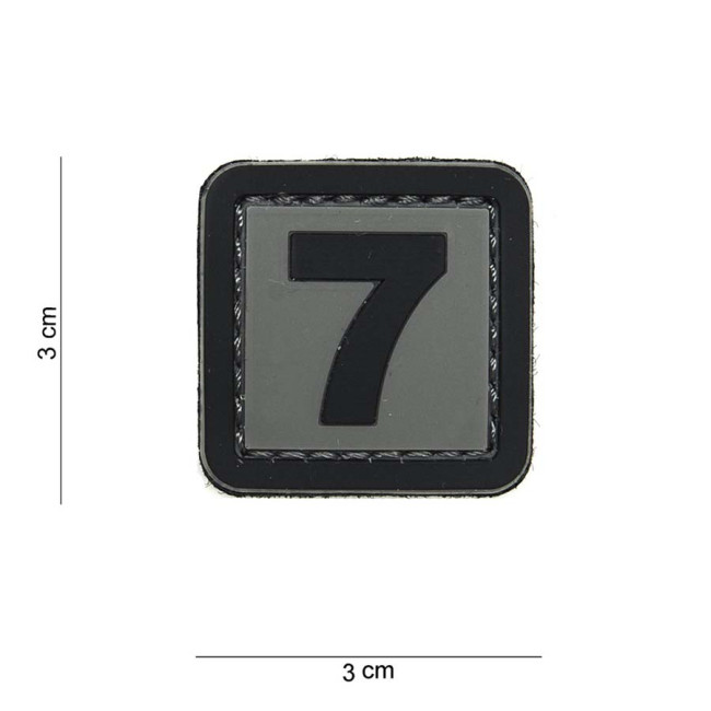 3D PVC Patch Cijfer 7 - 101 Inc