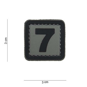 3D PVC-Patch Ziffer 7 - 101 Inc