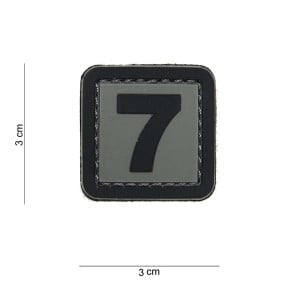 3D PVC-Patch Ziffer 7 - 101 Inc