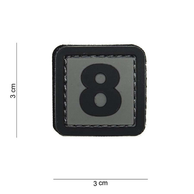 Patch 3D z PVC Cyfra 8 - 101 Inc