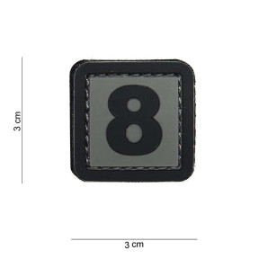 Patch 3D en PVC Chiffre 8 - 101 Inc