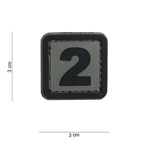 3D PVC patch Cijfer 2 - 101 Inc