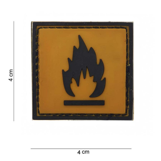 Naszywka 3D PVC "Inflammable" - 101 Inc
