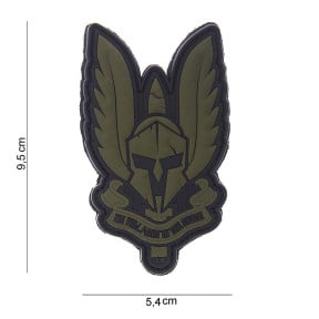 Patch 3D Spartan vert en PVC - 101 Inc