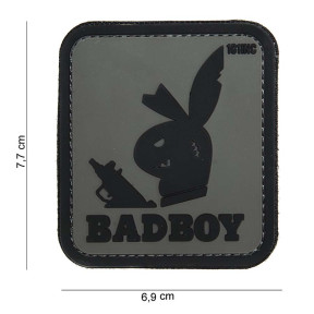 Patch 3D en PVC "Badboy" Gris - 101 Inc