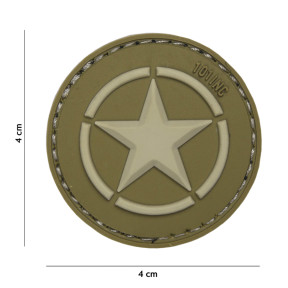 Patch 3D en PVC "Allied star" Noir - 101 Inc