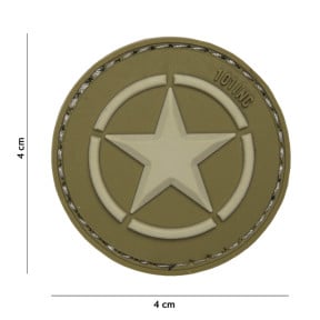Patch 3D en PVC "Allied star" Noir - 101 Inc