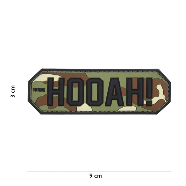 3D PVC Patch "HOOAH" Woodland - 101 Inc
