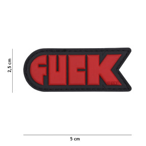 Patch 3D z PVC "Fuck" Czerwony - 101 Inc