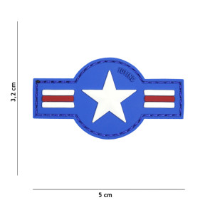 Naszywka 3D z PVC "Air Force" Niebieska - 101 Inc