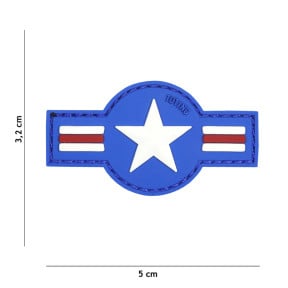 Naszywka 3D z PVC "Air Force" Niebieska - 101 Inc