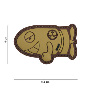 Patch 3D z PVC "Funny Torpedo" Piaskowy - 101 Inc