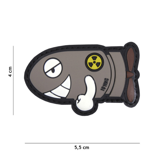 Patch 3D en PVC "Funny Torpedo" Sable - 101 Inc