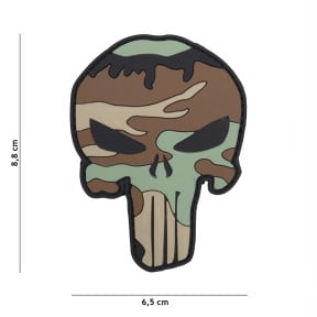 Patch 3D en PVC Punisher woodland - 101 Inc