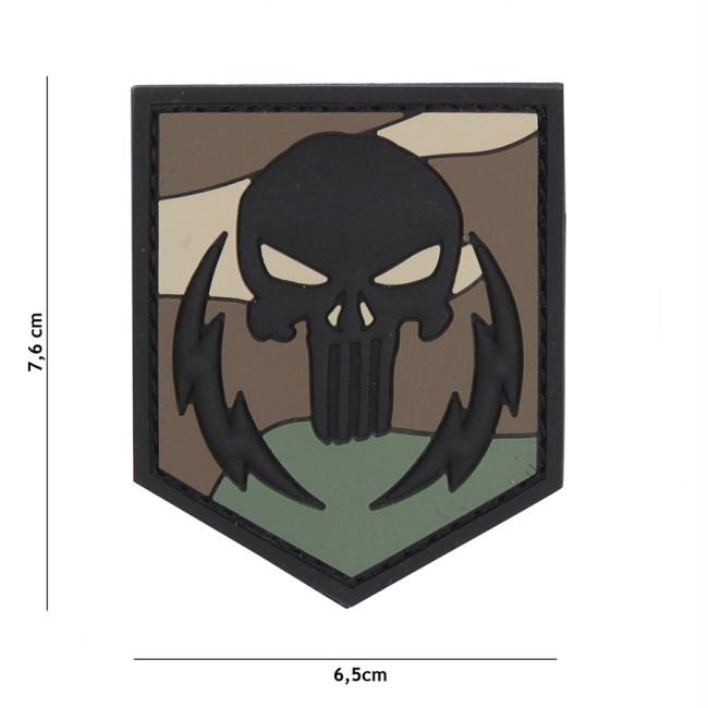Patch 3D en PVC Punisher tonnerre woodland - 101 Inc Patch 3D en PVC Punisher tonnerre woodland - 101 Inc