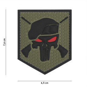Patch 3D en PVC Punisher Commando Vert - 101 Inc