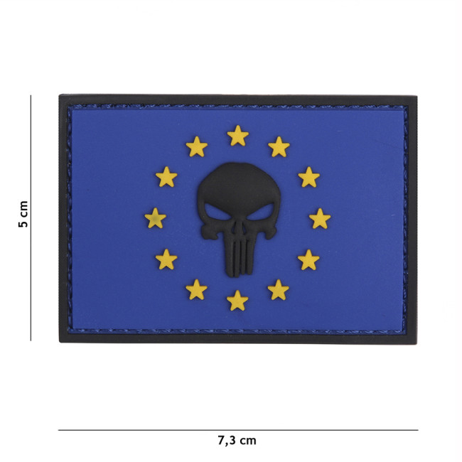 Patch 3D z PVC Punisher EU Niebieski - 101 Inc