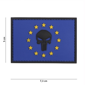 3D PVC Patch Punisher EU Blauw - 101 Inc