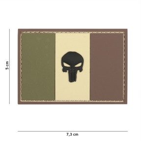 3D PVC Patch Punisher Frankrijk Woodland - 101 Inc