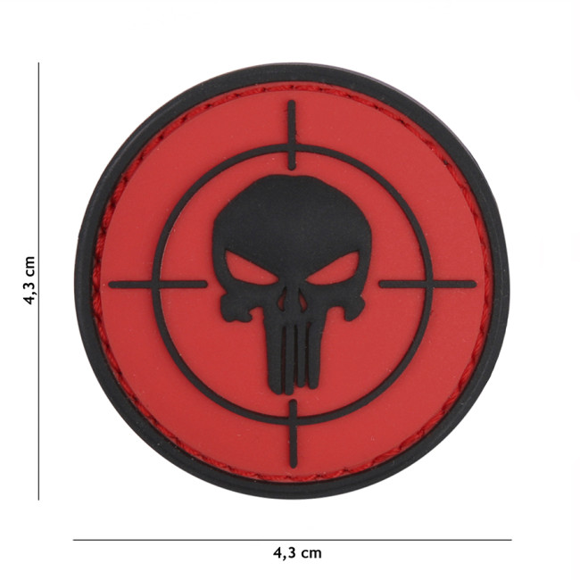 Patch 3D en PVC Punisher Cible Rouge - 101 Inc