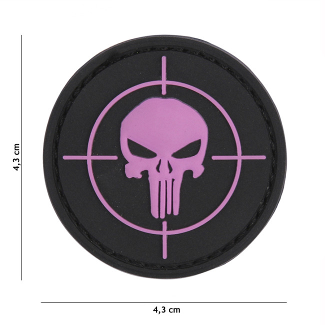 3D PVC-Patch Punisher Zielscheibe Rosa - 101 Inc