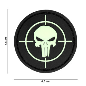 3D PVC Patch Punisher Zielscheibe Phosphoreszierend - 101 Inc
