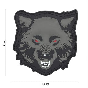 Patch 3D PVC Loup Gris - 101 Inc