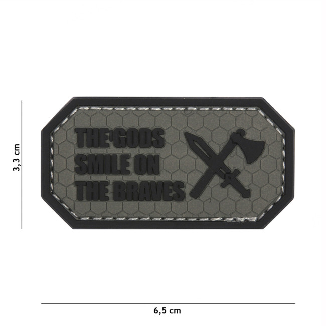 Patch 3D PVC The gods smile on the braves Gris  - 101 Inc